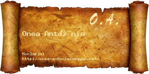 Onea Antónia névjegykártya